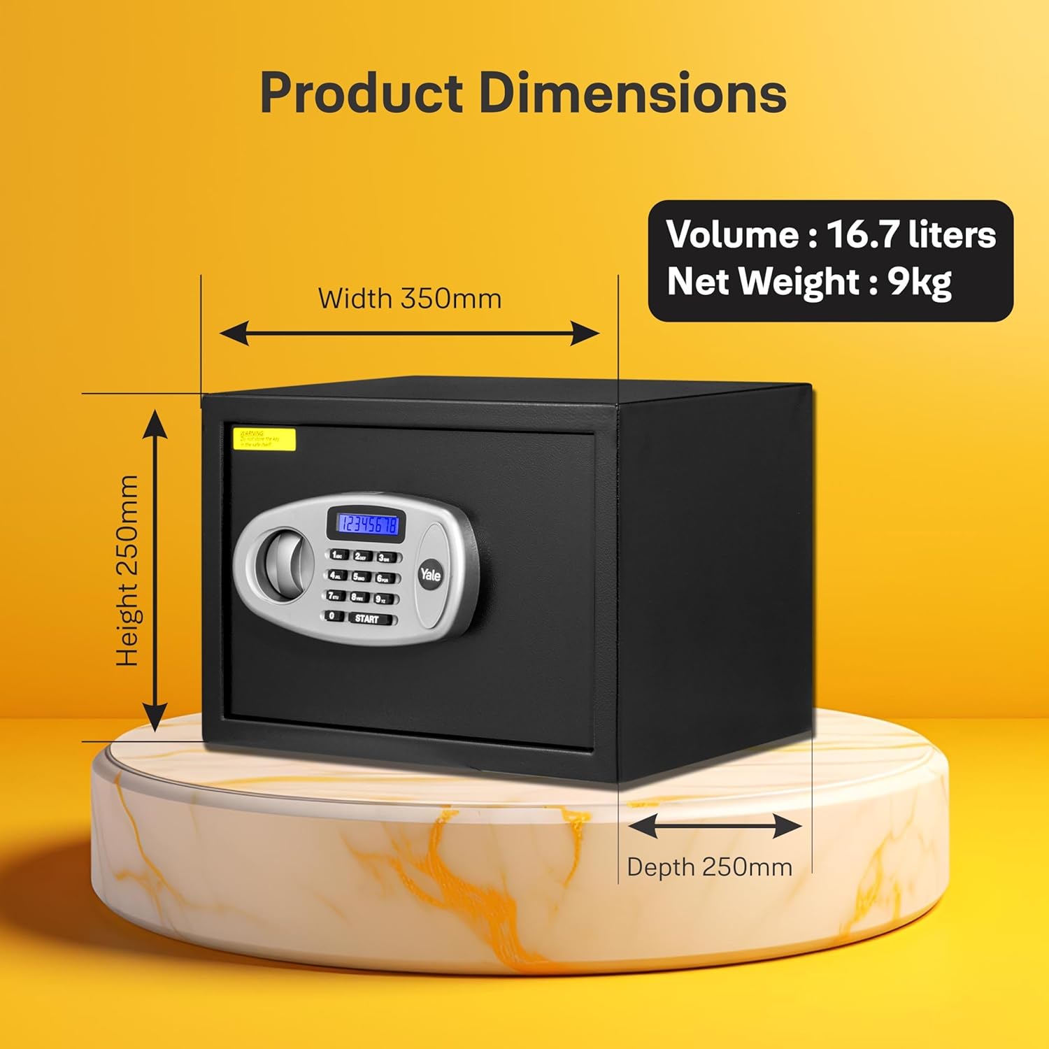 YALE YSS/250/DB2 Digital Safe With Electronic Keypad Locker