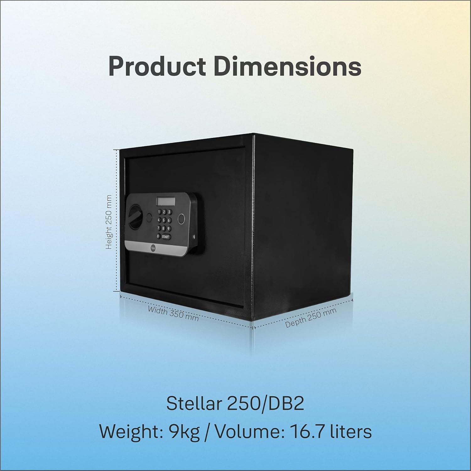 Yale Security Solutions Stellar 250/DB2 16 Liters Digital Electronic Safe Locker