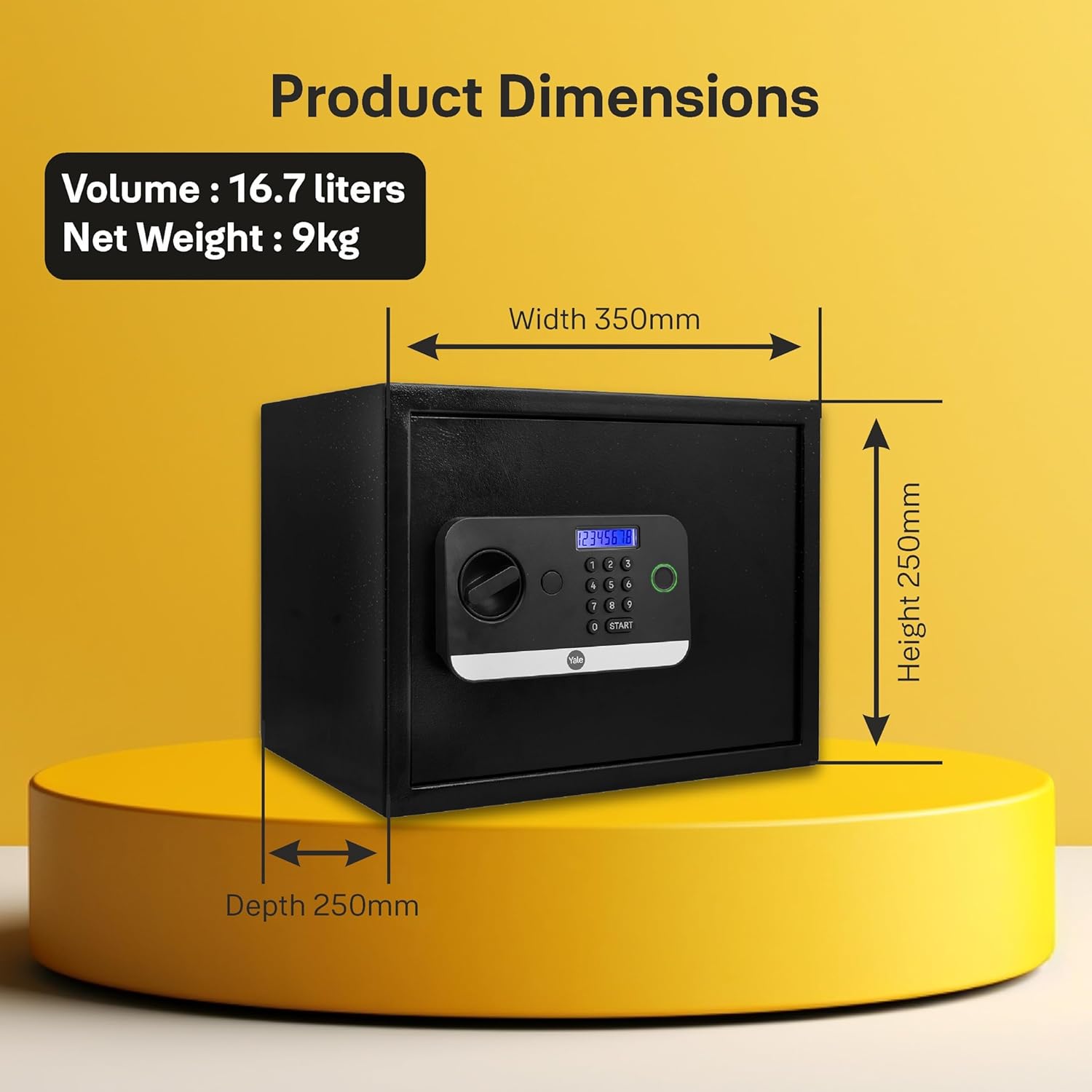 Yale Security Solutions Stellar 300/DB2 27.3 Liters Digital Electronic Safe Locker