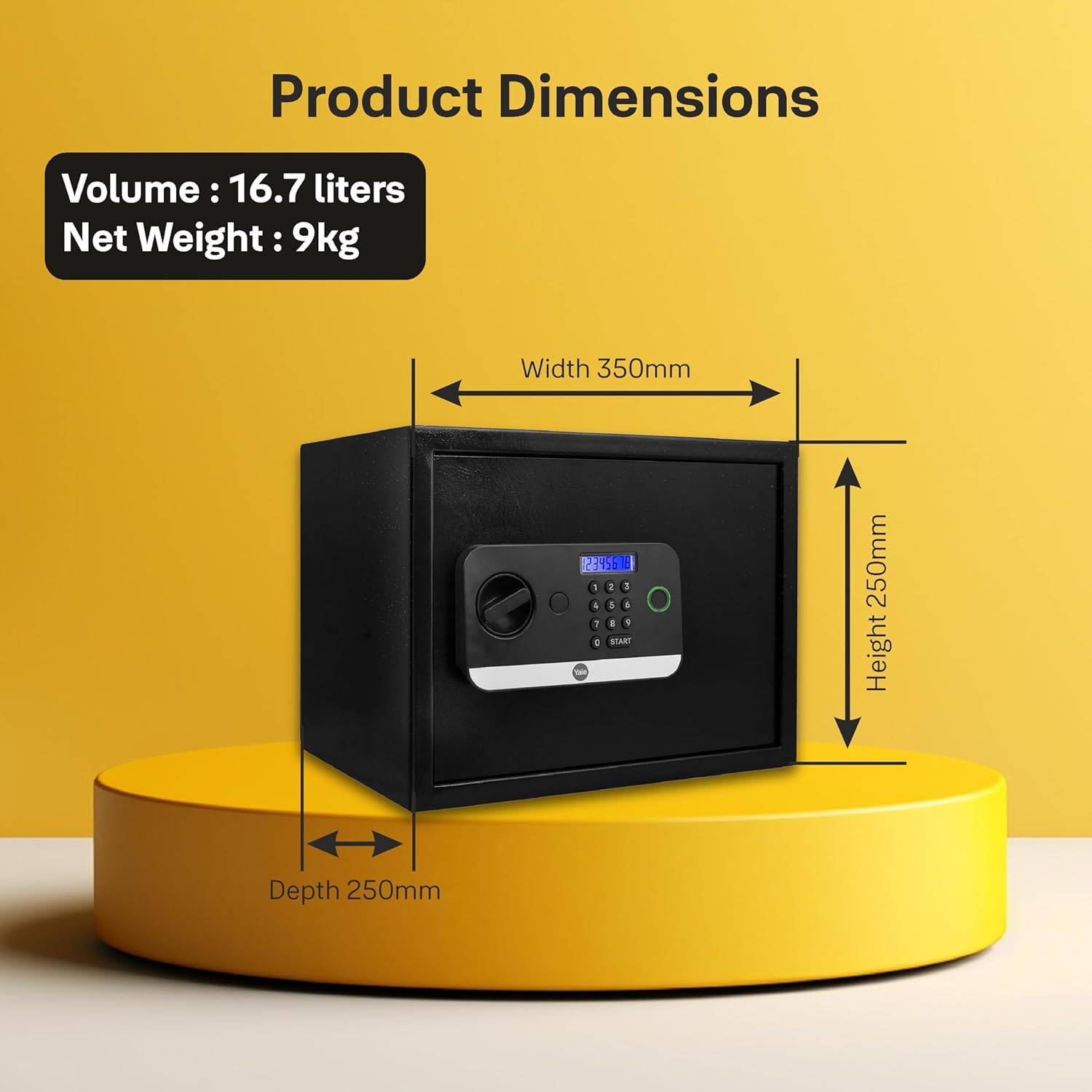Yale Security Solutions Stellar 250/DB2 16 Liters Digital Electronic Safe Locker