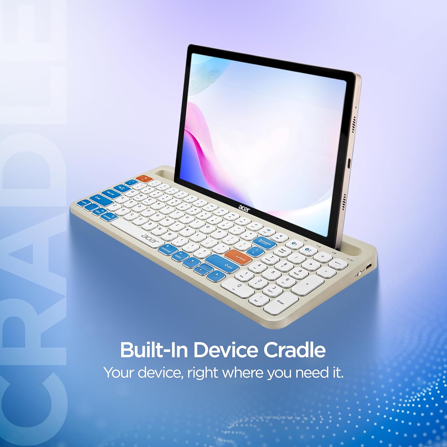 Acer SwiftPRO Multi-Device Bluetooth Wireless Keyboard with Cradle & Numpad