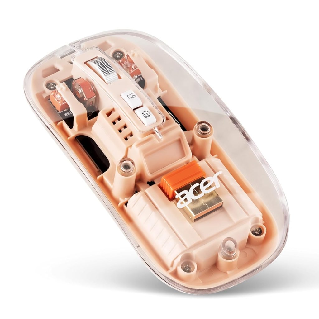 Acer Clearview Transparent Wireless Mouse with Triple-Mode Connectivity