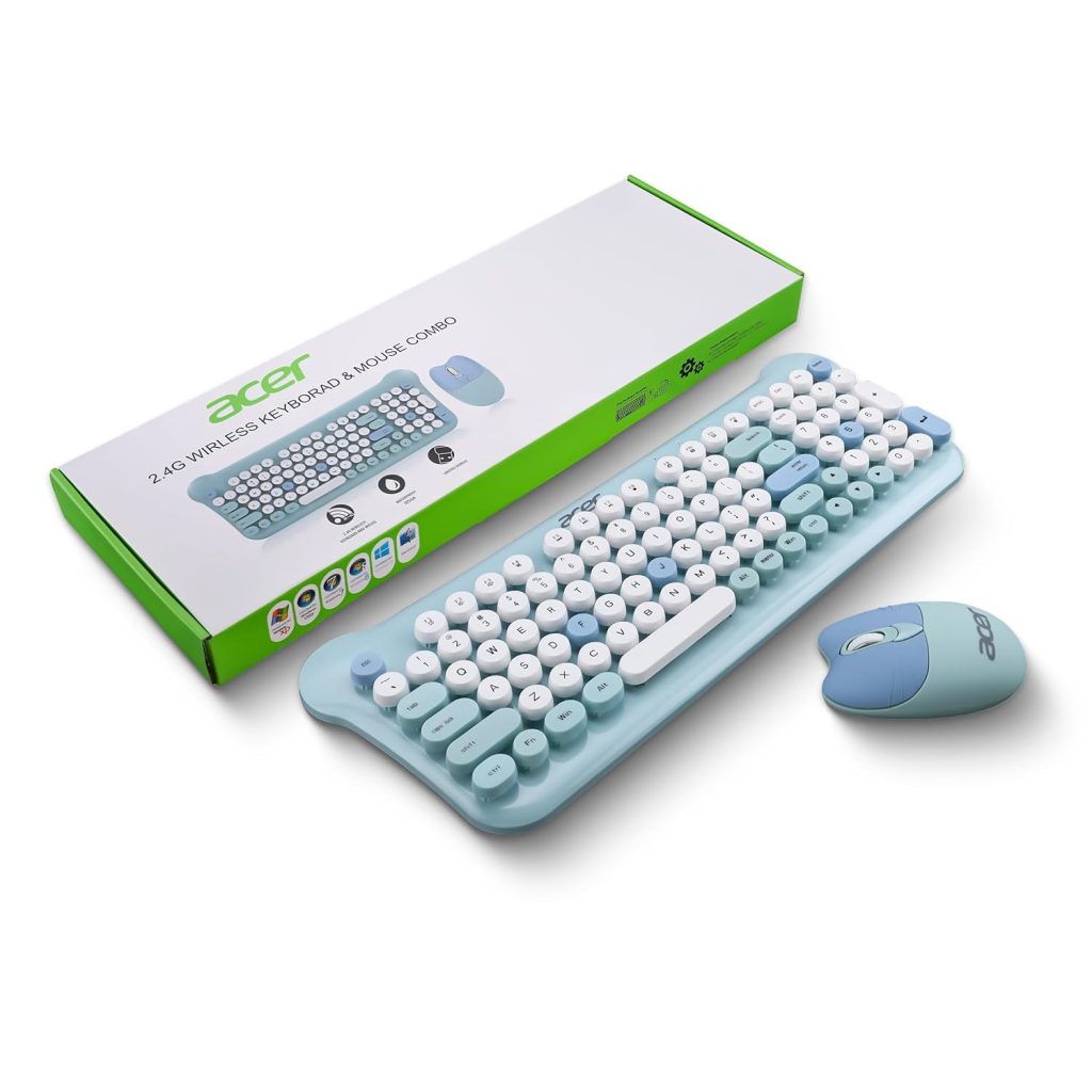 Acer CUTEO 2.4GHz Wireless Keyboard & Mouse Combo (Blue)