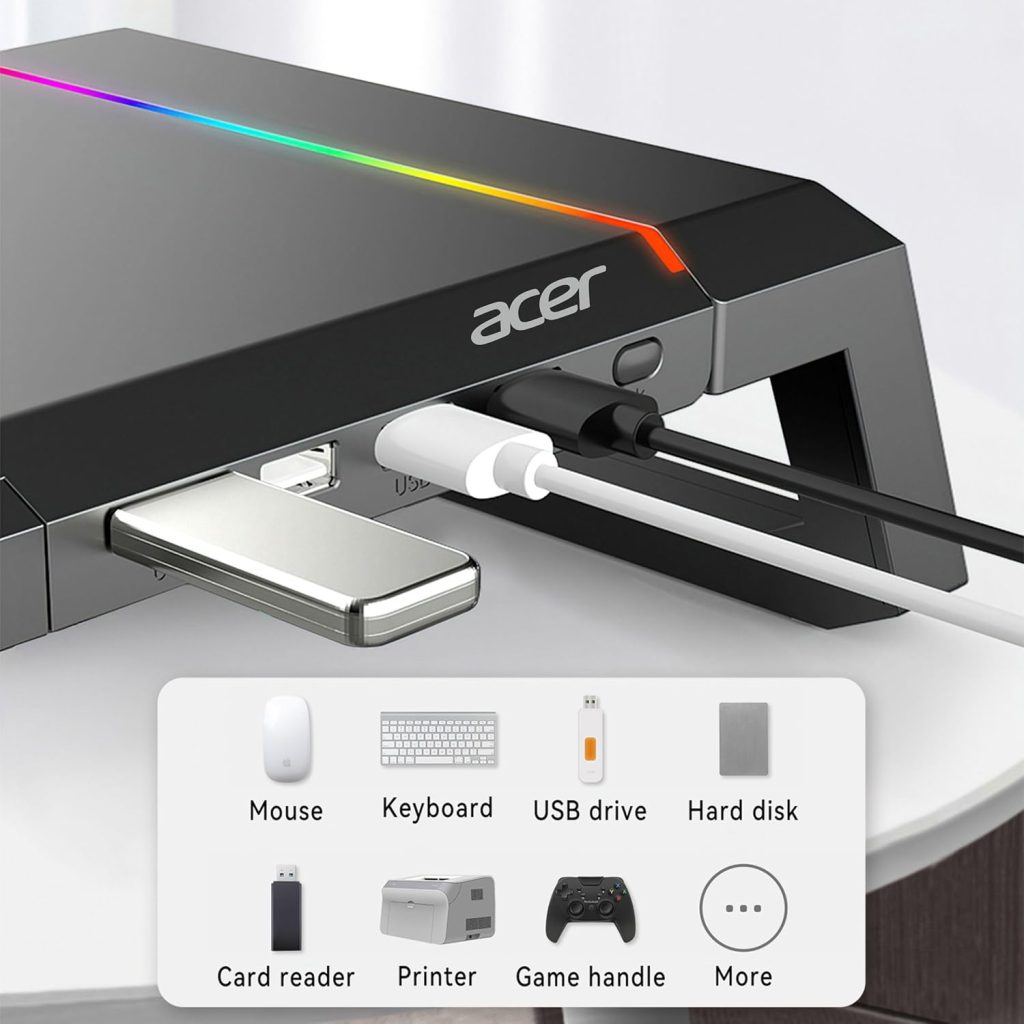 Acer Ergo Multifunction Monitor & Laptop Stand Featuring RGB Lighting ...