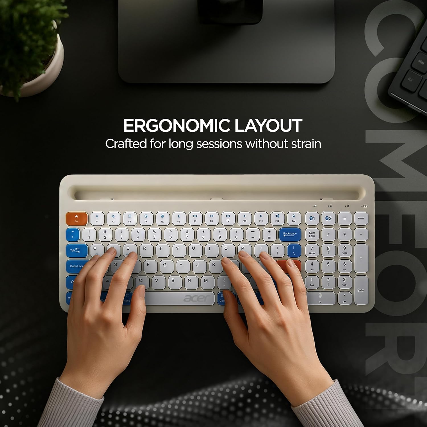 Acer SwiftPRO Multi-Device Bluetooth Wireless Keyboard with Cradle & Numpad