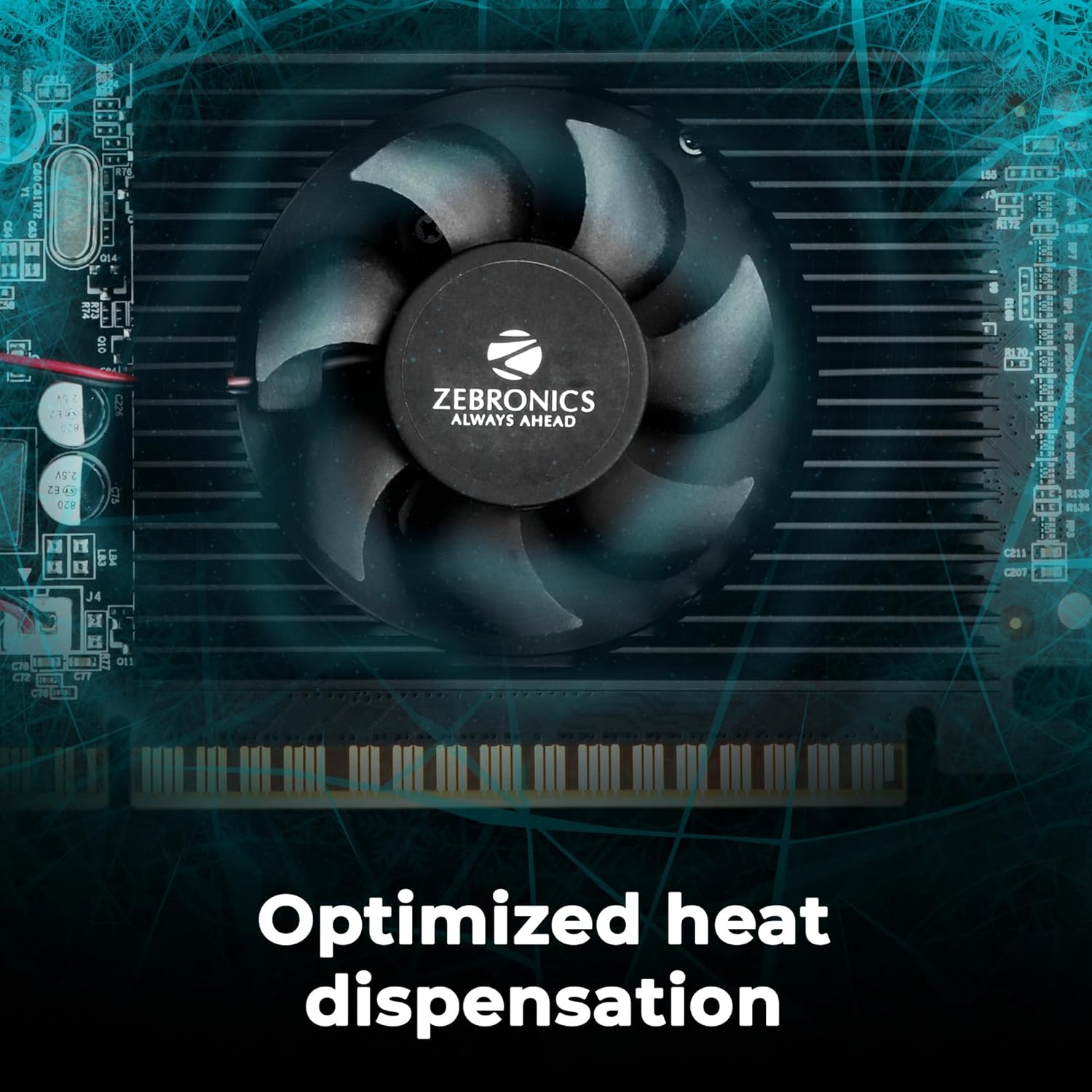 ZEBRONICS Gt610 2Gd3 with Pcie 2.0, Multiconnectivity Hdmi Dvi Vga, High Efficiency, Heatsink with Fan. PCI_e,DDR3_sdram, 2 GB