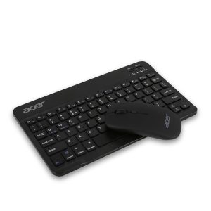 Acer Nano Pad Rechargeable Bluetooth Keyboard & Mouse Combo, 3 DPI Upto 1200 DPI, 78 Keys Anti Slip Back, Ultra Thin Design for Tablet, Laptop, Mobile, 10m Working Distance, Scissor Footed (Black)