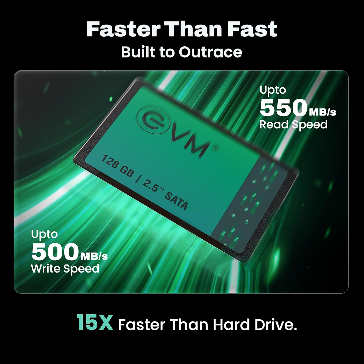 EVM 128GB 2.5-Inch SATA III Internal SSD β 550MB/s Read & 500MB/s Write, 3D NAND, 5-Year Warranty, Laptop & Desktop Solid State Drive (EVM25/128GB)