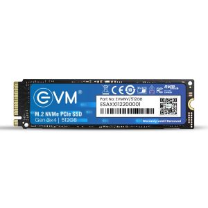 EVM 512GB NVMe Gen 3x4 Internal SSD (2280) – Upto 3500MB/s Read & 2800MB/s Write | PCIe 3.0 M.2 Solid State Drive for Gaming, Laptops & Desktops | Shock Resistant & 5-Year Warranty (EVMNV/512GB)