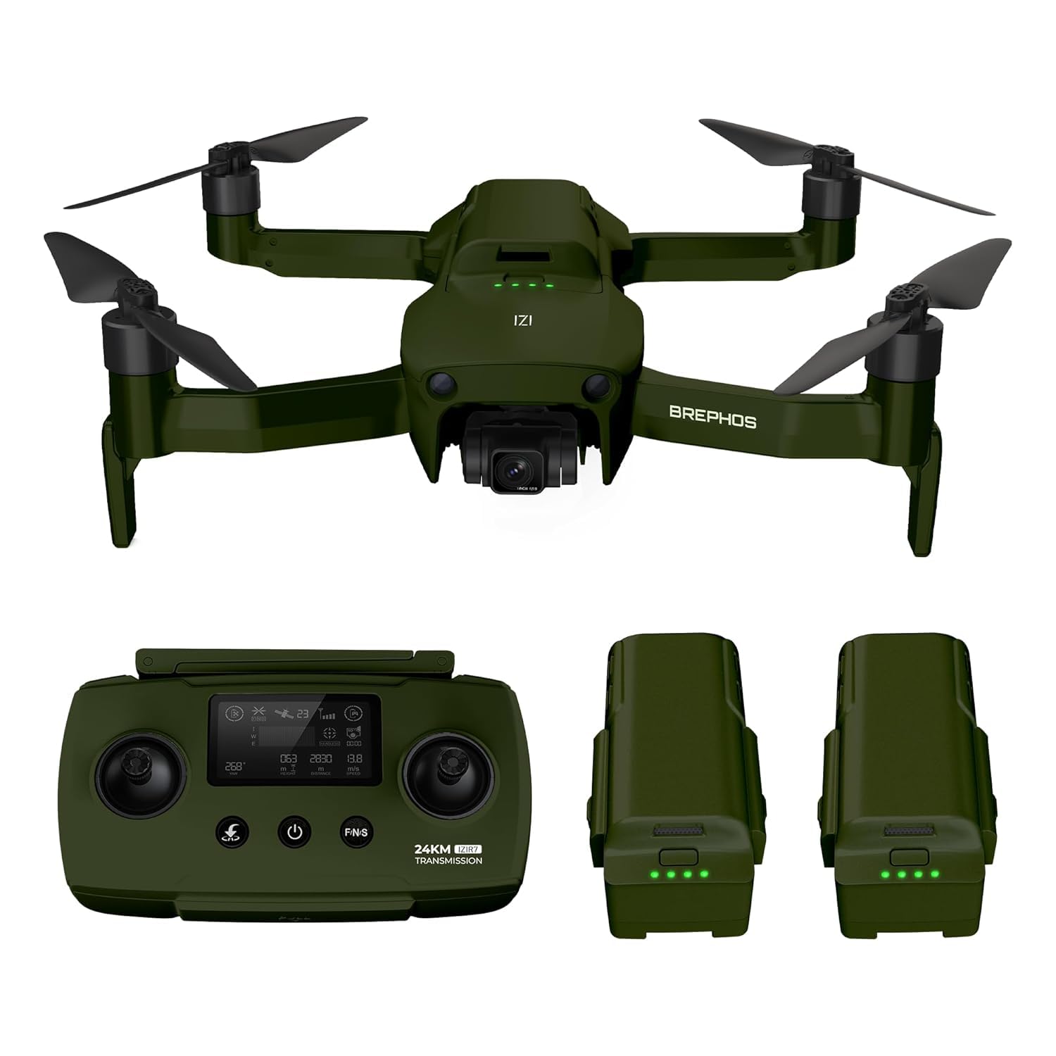 IZI Brephos Premium 4K Camera Drone with 48MP Sensor, 4K60FPS & 3-Axis Gimbal Stabilization, GPS Enabled Professional Quadcopter with Obstacle Avoidance for Aerial Photography & Cinematic Video