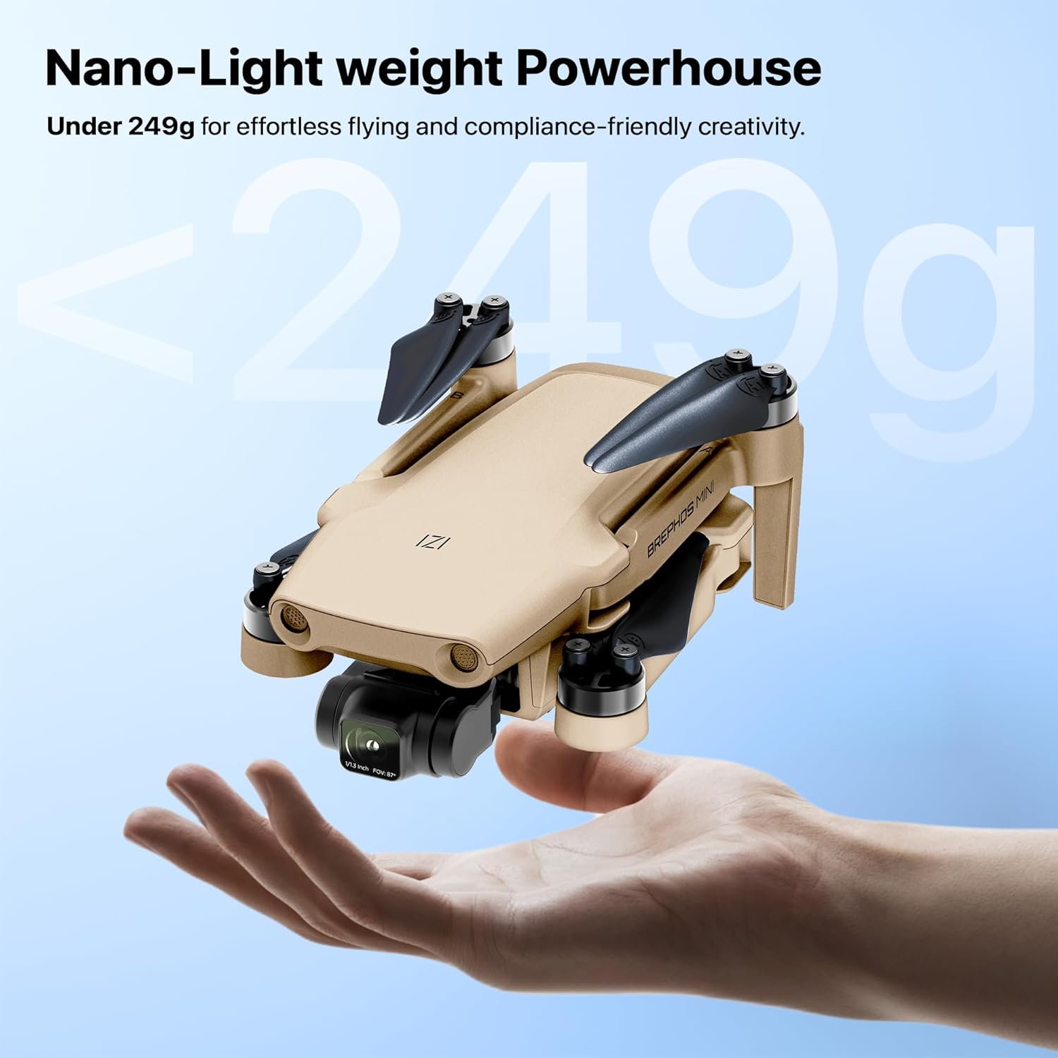 IZI Brephos Mini Nano Drone Combo– Premium Drone with Camera 4K Professional, 48MP Ultra HD Lens, Starlight Night Vision, 3-Axis SteadyFrame Stabilizer, 3 x 3000mAh Long Flight,