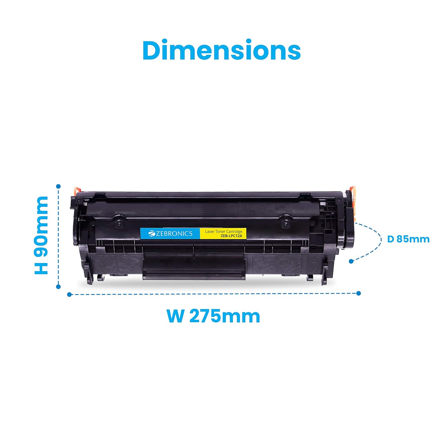 ZEBRONICS ZEB-LPC12A Printer Cartridge for HP LJ 1010/1012/1015/1018/1020/1022/1022N/1022NW/3015/3020/3030/3050/3052/3055/M1005/M1005 / MFP/M1319f MFP, Canon LS LBP2900/2900B/3000