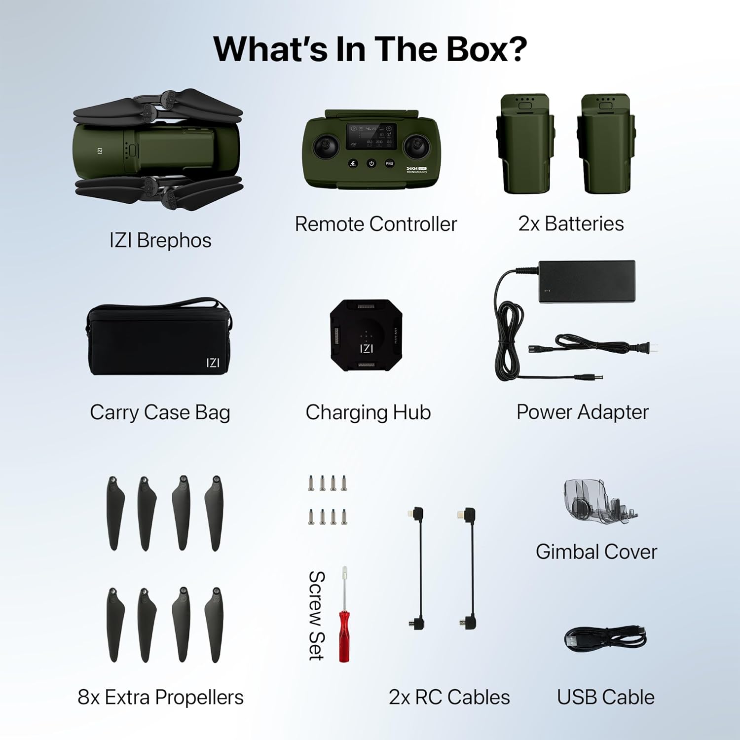 IZI Brephos Premium 4K Camera Drone with 48MP Sensor, 4K60FPS & 3-Axis Gimbal Stabilization, GPS Enabled Professional Quadcopter with Obstacle Avoidance for Aerial Photography & Cinematic Video