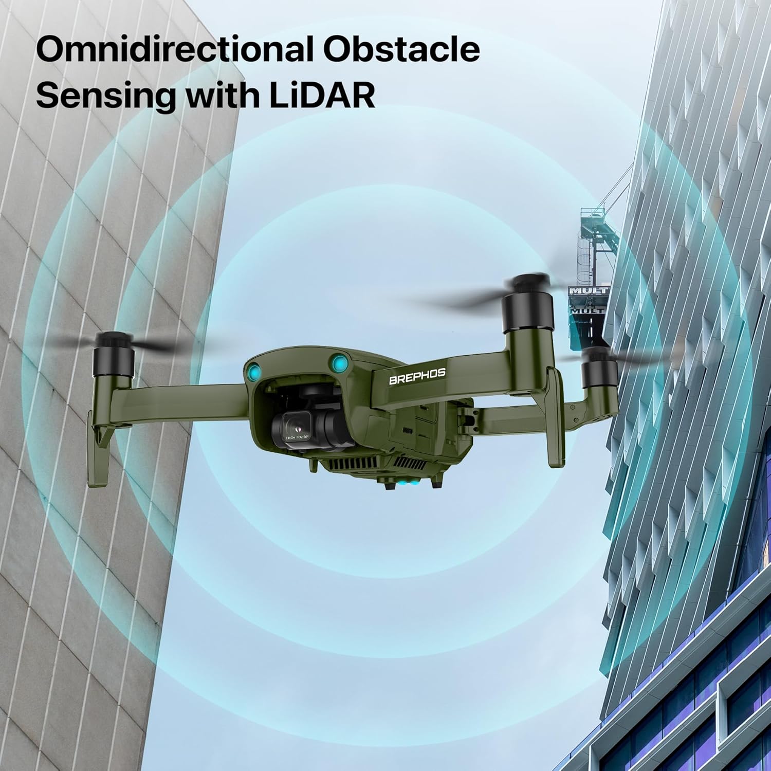 IZI Brephos Premium 4K Camera Drone with 48MP Sensor, 4K60FPS & 3-Axis Gimbal Stabilization, GPS Enabled Professional Quadcopter with Obstacle Avoidance for Aerial Photography & Cinematic Video