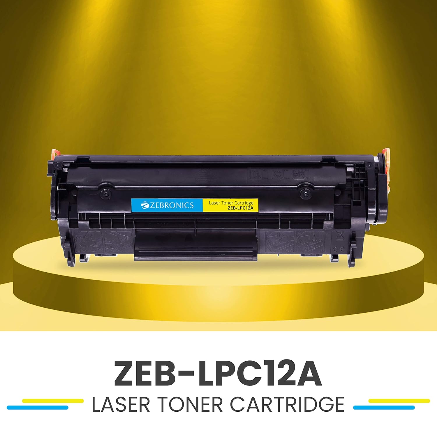 ZEBRONICS ZEB-LPC12A Printer Cartridge for HP LJ 1010/1012/1015/1018/1020/1022/1022N/1022NW/3015/3020/3030/3050/3052/3055/M1005/M1005 / MFP/M1319f MFP, Canon LS LBP2900/2900B/3000