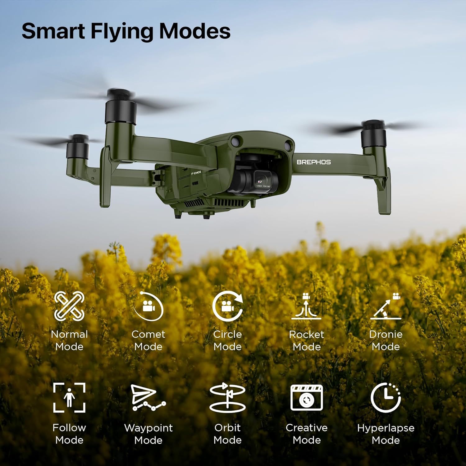 IZI Brephos Premium 4K Camera Drone with 48MP Sensor, 4K60FPS & 3-Axis Gimbal Stabilization, GPS Enabled Professional Quadcopter with Obstacle Avoidance for Aerial Photography & Cinematic Video