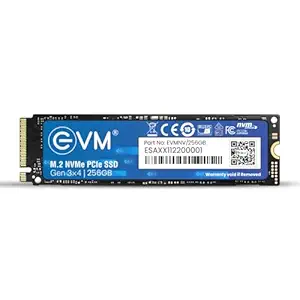 EVM 256GB NVMe Gen 3x4 Internal SSD (2280) – Upto 2000MB/s Read & 1500MB/s Write | PCIe 3.0 M.2 Solid State Drive for Gaming, Laptops & Desktops | Shock Resistant & 5-Year Warranty (EVMNV/256GB)