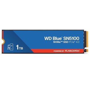 Western Digital WD Blue SN5100 NVMe 1TB, Upto 7100MB/s R, 5Y Warranty, PCIe Gen 4 NVMe M.2 (2280), Internal Solid State Drive (SSD) (WDS100T5B0E-00CPE0)