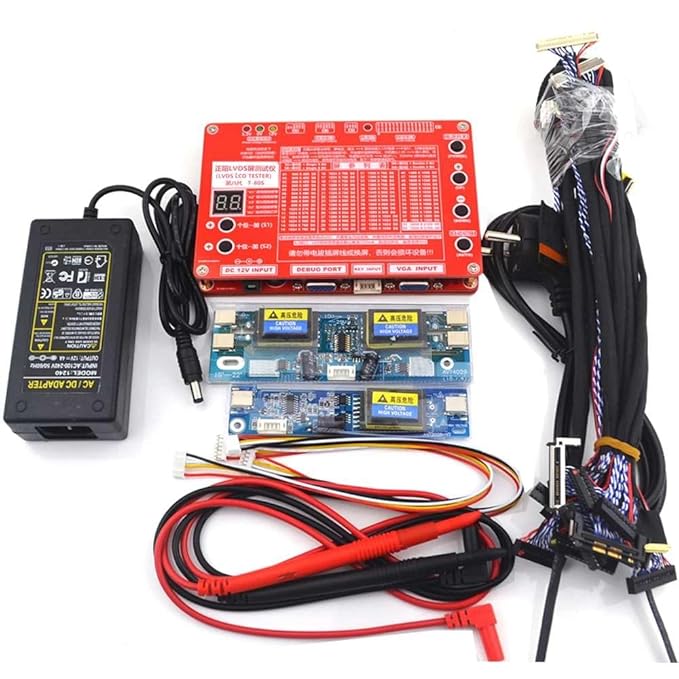 2K & 4K LCD LED TV Screen Panel Tester Kit - Comprehensive Laptop & TV Screen Diagnostic Tool with LVDS Cables