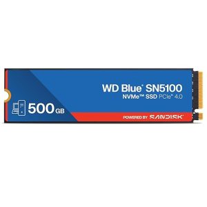 Western Digital WD Blue SN5100 NVMe 500GB, Upto 6600MB/s R, 5Y Warranty, PCIe Gen 4 NVMe M.2 (2280), Internal Solid State Drive (SSD) (WDS500G5B0E-00CPE0)