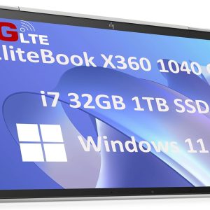 HP EliteBook X360 1040 G7 4G LTE 2-in-1 Business Laptop (14" FHD Touchscreen, Intel 6-Core i7-10810U, 32GB RAM, 1TB SSD, IST Rechargeable Stylus) 2X Thunderbolt 4, Wi-Fi 6, Webcam, Win 11 Pro, Silver