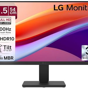 LG 22U401A 54.61 cm (22 Inch) Full HD (1920x1080) VA Monitor with 100Hz, 5ms (GtG),VGA, HDMI, 3-Side Virtually Borderless Design, sRGB 99% (Typ.), HDR 10, 1ms MBR, Reader Mode, Flicker Safe (2026)