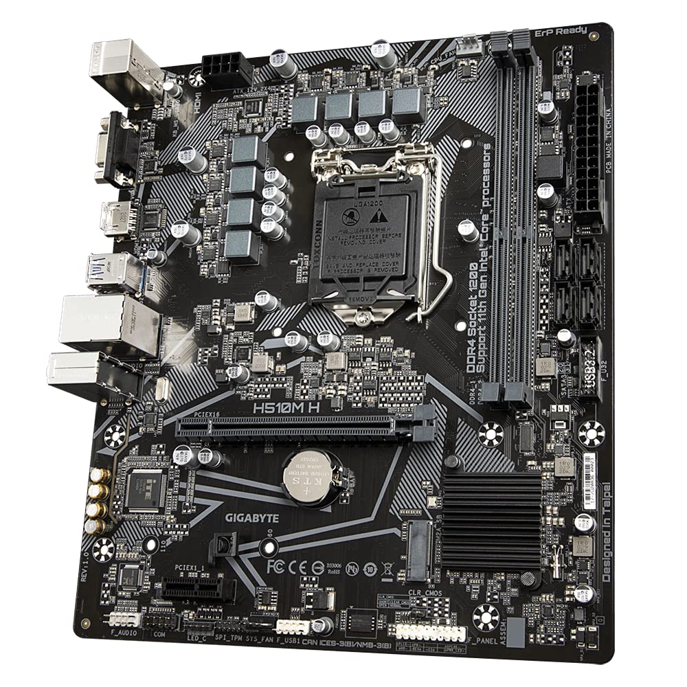 GIGABYTE H510M H Ultra Durable MicroATX Motherboard LGA 1200 DDR4 DIMM
