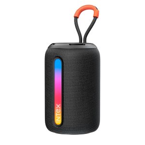 Intex Beast 5X Newly Launched Bluetooth Speaker | 360° Iconic Surround Sound | Rhythmic RGB LED Light | TWS Feature | Type-C Fast Charging | Upto 5 Hrs Playback | BT 5.4 for Party & Travel (Black)