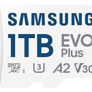 Samsung EVO Plus w/SD Adaptor 1TB Micro SDXC, Up-to 160MB/s, Expanded Storage for Gaming Devices, Android Tablets and Smart Phones, Memory Card, MB-MC1T0SA/IN
