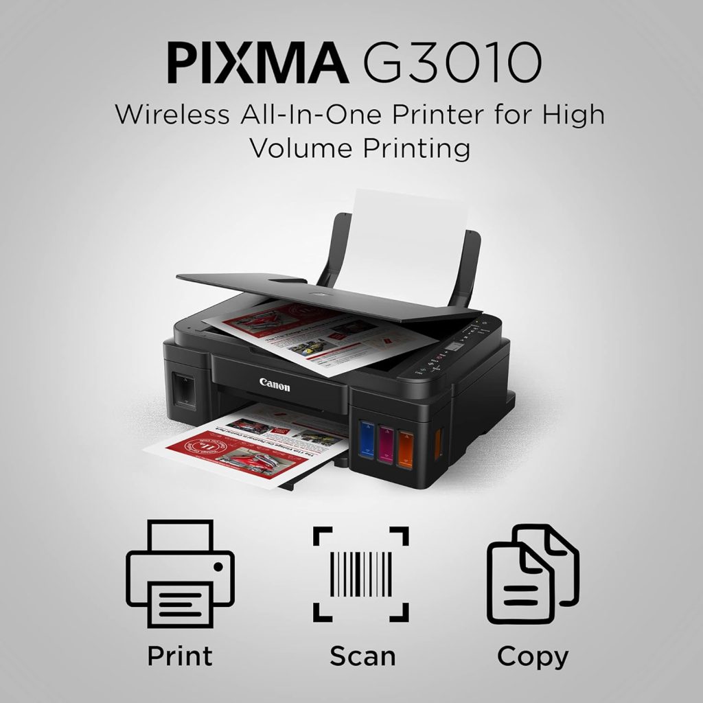 Canon PIXMA MegaTank G3010 All-in-One Wireless Ink Tank Colour Printer ...