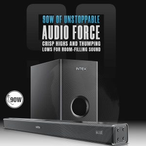 Intex Beast 9001 Soundbar - 90W with 13.5 cm (5.25") Subwoofer, Bluetooth, HDMI, AUX, USB | Deep Bass | Surround Sound | Wall-Mountable Home Theater for TV, PC & Entertainment