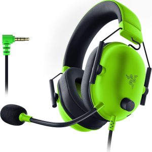 Razer Blackshark V2 X Gaming : 7.1 Surround Sound - 50Mm Drivers - Memory Foam Ear Cushions Wired On Ear Headphones with Mic Rz04-03240600-R3M1 - Green