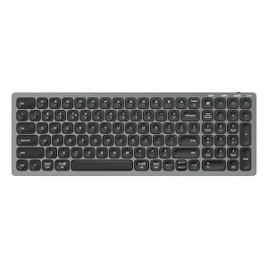 ZEBRONICS Bluetooth 5.0 Keyboard for Mac, Windows, Android, Up to 3 Connections, Built-in Rechargeable Battery, Scissor switches, 99 Keys Full Size Layout, Slim Design, Type C K5001MW
