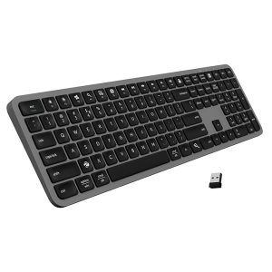 ZEBRONICS K5002MW Slim Wireless Keyboard with in-Built Battery, Copilot AI Key, Windows | Mac | iOS | Android, Scissor Switch, 3 Bluetooth + 2.4Ghz, 109 Keys, 13 Multimedia Keys, Type C Charging