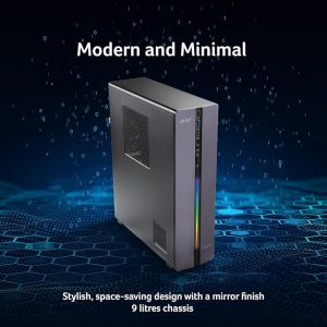 acer Aspire XC-1760 Core i5 14400 Processor Desktop (Windows 11 Home/ 16 GB DDR5/512 GB SSD/Intel UHD Graphics) Black, MS Office, Wired Keyboard and Mouse