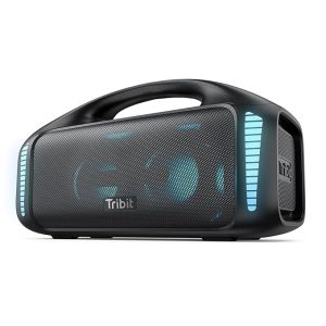 Tribit StormBox Blast 140W Peak Bluetooth Party Speaker,Portable Speaker 90W Loud Stereo Sound with XBass LED Light Show Bluetooth 5.3,IPX7 Waterproof Speaker, TWS,Custom EQ,30H Playtime for Outdoor