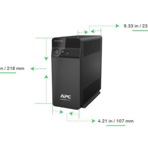 APC Back-UPS BX600C-IN 600VA / 360W, 230V, UPS System, an Ideal Power Backup & Protection for Home Office, Desktop PC & Home Electronics