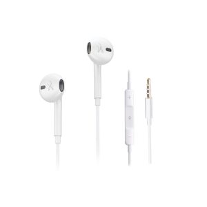 FINGERS SoundReflex W5 (3.5 mm) Wired in-Ear Headphones – Powerful Bass & Clear Sound, Earphone with in-Built Mic for Calling and Recording Compatible with Smartphones, Laptops (White)