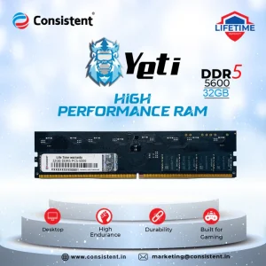 Consistent 32GB DDR5 Yeti Desktop Ram for PC 5600mhz