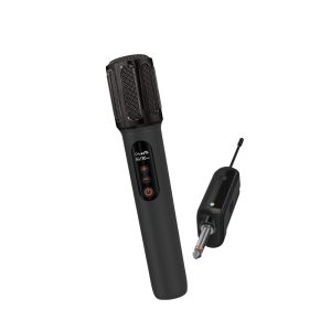 FINGERS Freedom Mic-G26 Wireless Microphone (2.4GHz Digital Technology, 6.35 mm pin Receiver with Type-C Charging Port, 35-Hour Battery, Uni-Directional, 25m Range), Classic Black