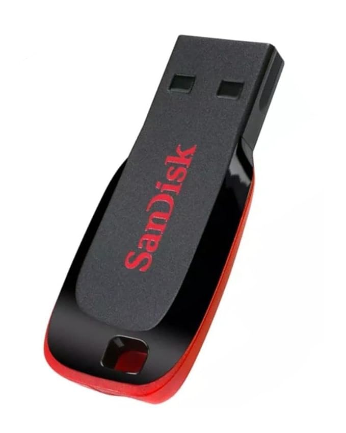 SanDisk Cruzer Blade 128GB, USB 2.0, Flash Drive, Pendrive, Red, 5Y Warranty (SDCZ50-128G-I35)