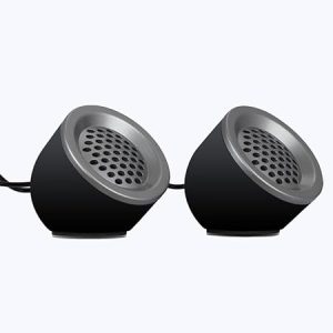 D25 Zeb Pluto 2.0 Multimedia Speaker With 3.5 Aux Connectivity, USB Powered, Volume Control for Laptop/Desktop (Black, 2.0 Channel) 5W