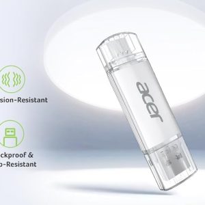 Acer UT300 Dual Port USB Flash Drive USB 3.2 Gen1 | 32 GB | USB-C & USB-A | Up to 150MB/s | Aluminum Alloy