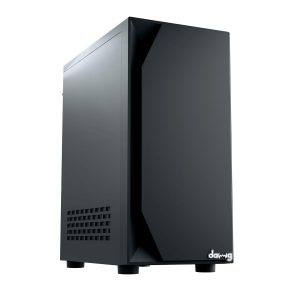daWg V' Series 211 Mid-Tower Gaming Cabinet/Case, Pre-Installed 1 * 120mm Rear Fan, Support ATX, mATX, Mini ITX, Upto 5 Storage Drives, Cable Management, USB 3.0 (Black)