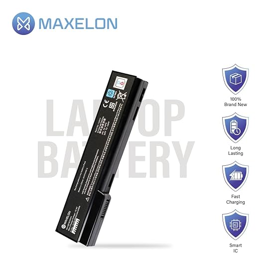 Maxelon BIS Certified Rechargeable Laptop Battery for HP EliteBook 8460P 8470P 8570P 8560P ProBook 6470B 6360B 6460B 6465B 6560B 6565B-(Black)