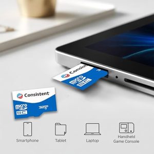 Consistent Micro SD Card, 32GB, High Performance, 5 Year Warranty, CTM10032