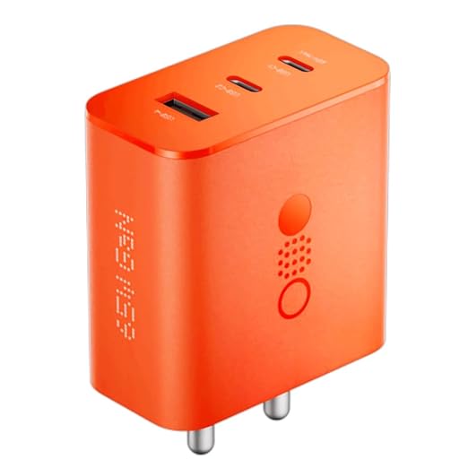 CMF BY NOTHING 65 W Gan 3 A Multiport Backcase For Mobile USB Type A Charger (Orange)