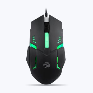 ZEBRONICS Zeb Scorpio Pro with a High-Performance Gold-Plated USB Mouse: 3 Buttons, Multi-Color LED Lights,High-Resolution Sensor with 1.3 metre Braided Cable, and DPI Switch(Black)