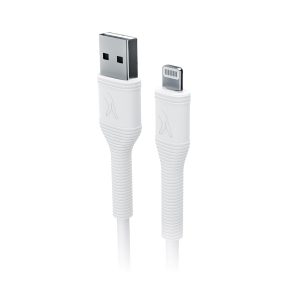 FINGERS FMC-L14 (2.4 A Fast Charging, 480 Mbps Data Sync/Transfer, 1 Meter Long) USB Mobile Cable for Apple Devices - Classic White