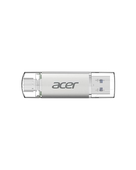 Acer USB Flash Drive UT300 128GB USB 3.2 Gen1 Up to 150MB/s with Dual Port Type-A & Type-C Flash Drive for PC/Laptop/MacBook/Smartphone